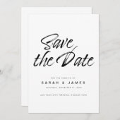 Moderne Minimalistische Hochzeit rettet das Datum Save The Date (Vorne/Hinten)
