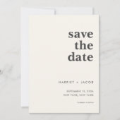 Moderne Minimalistische Hochzeit rettet das Datum Save The Date (Vorderseite)
