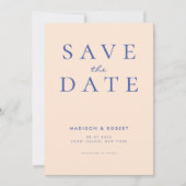 Moderne Minimalistische Hochzeit rettet das Datum Save The Date (Vorderseite)