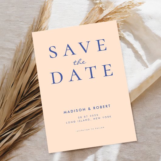 Moderne Minimalistische Hochzeit rettet das Datum Save The Date
