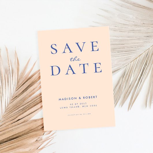 Moderne Minimalistische Hochzeit rettet das Datum Save The Date