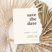 Moderne Minimalistische Hochzeit rettet das Datum Save The Date