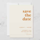 Moderne Minimalistische Hochzeit rettet das Datum Save The Date (Vorderseite)