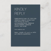 Moderne Minimalistische Hochzeit RSVP Karte (Vorderseite)