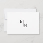Moderne Minimalistische Hochzeit RSVP Karte (Rückseite)