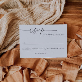 Moderne Minimalistische Hochzeit RSVP Karte