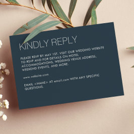 Moderne Minimalistische Hochzeit RSVP Karte