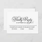 Moderne Minimalistische Hochzeit RSVP Karte (Vorne/Hinten)