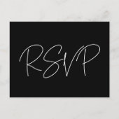 Moderne minimalistische Hochzeit RSVP Postkarte (Vorderseite)