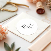 Moderne Minimalistische Hochzeit Runder Aufkleber