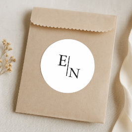 Moderne Minimalistische Hochzeit Runder Aufkleber