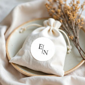 Moderne Minimalistische Hochzeit Runder Aufkleber