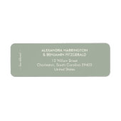 Moderne Minimalistische Hochzeit | Salbeigrün Zeit (Vorne)