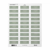 Moderne Minimalistische Hochzeit | Salbeigrün Zeit (Vorne)