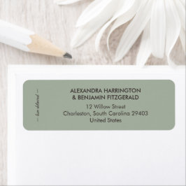 Moderne Minimalistische Hochzeit | Salbeigrün Zeit