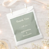 Moderne Minimalistische Hochzeit | Salbeigrün Zeit Geschenktütchen (Ausgeschnitten)