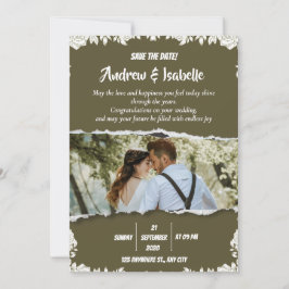 Moderne Minimalistische Hochzeit Save The Date