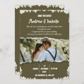 Moderne Minimalistische Hochzeit Save The Date (Vorne/Hinten)