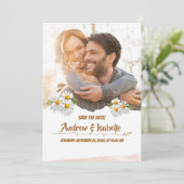 Moderne Minimalistische Hochzeit Save The Date (Stehend Vorderseite)