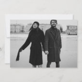 Moderne minimalistische Hochzeit Save The Date (Rückseite)