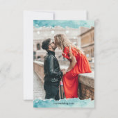 Moderne, minimalistische Hochzeit Save The Date (Rückseite)