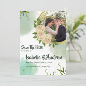 Moderne Minimalistische Hochzeit Save The Date (Stehend Vorderseite)