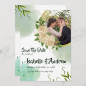 Moderne Minimalistische Hochzeit Save The Date (Vorne/Hinten)
