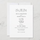 Moderne minimalistische Hochzeit Save The Date (Vorderseite)