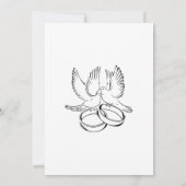 Moderne minimalistische Hochzeit Save The Date (Rückseite)