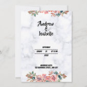 Moderne Minimalistische Hochzeit Save The Date (Rückseite)