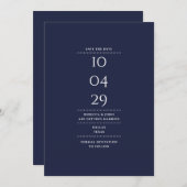 Moderne Minimalistische Hochzeit Save The Date (Vorne/Hinten)