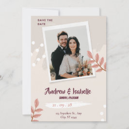 Moderne Minimalistische Hochzeit Save The Date