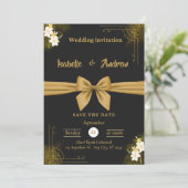 Moderne Minimalistische Hochzeit Save The Date (Stehend Vorderseite)