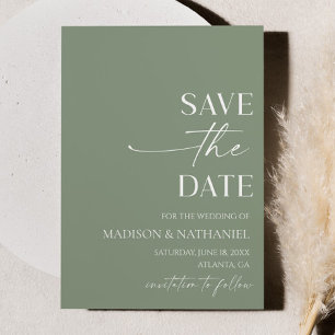 Moderne Minimalistische Hochzeit Save The Date