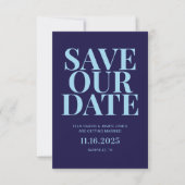 Moderne Minimalistische Hochzeit Save The Date (Vorderseite)
