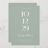 Moderne Minimalistische Hochzeit Save The Date (Vorne/Hinten)