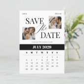 Moderne minimalistische Hochzeit Save The Date (Stehend Vorderseite)