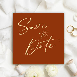 Moderne Minimalistische Hochzeit Save the Date Einladung