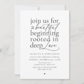 Moderne minimalistische Hochzeit - schöne Liebesfe Einladung (Vorderseite)