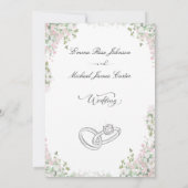 Moderne Minimalistische Hochzeit | Script-Schrifta Einladung (Rückseite)