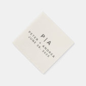 Moderne Minimalistische Hochzeit Serviette (Ecke)