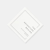 Moderne Minimalistische Hochzeit Serviette (Ecke)