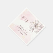 Moderne Minimalistische Hochzeit Serviette (Ecke)