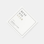 Moderne Minimalistische Hochzeit Serviette (Ecke)