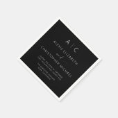 Moderne Minimalistische Hochzeit Serviette (Ecke)