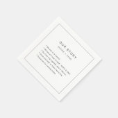 Moderne Minimalistische Hochzeit Serviette (Ecke)