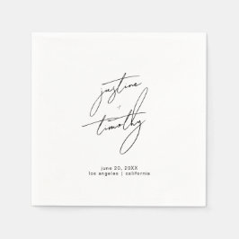 Moderne Minimalistische Hochzeit Serviette