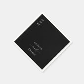 Moderne Minimalistische Hochzeit Serviette (Ecke)