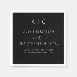 Moderne Minimalistische Hochzeit Serviette