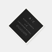 Moderne Minimalistische Hochzeit Serviette (Ecke)